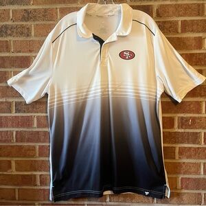 NFL Fanatics Men XL San Francisco 49ers Logo Polo Shirt Performance Short Sleeve